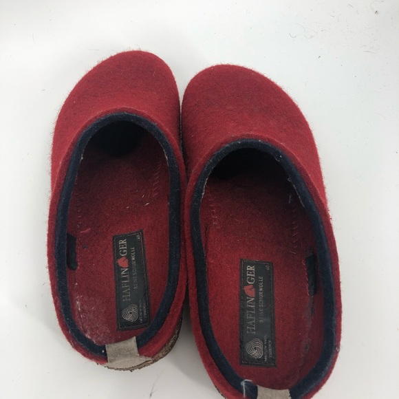 haflinger red slippers
